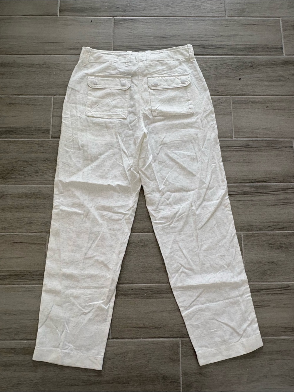 J. Crew NWT White Seaside Cargo Pant Linen Blend - Picture 4 of 5